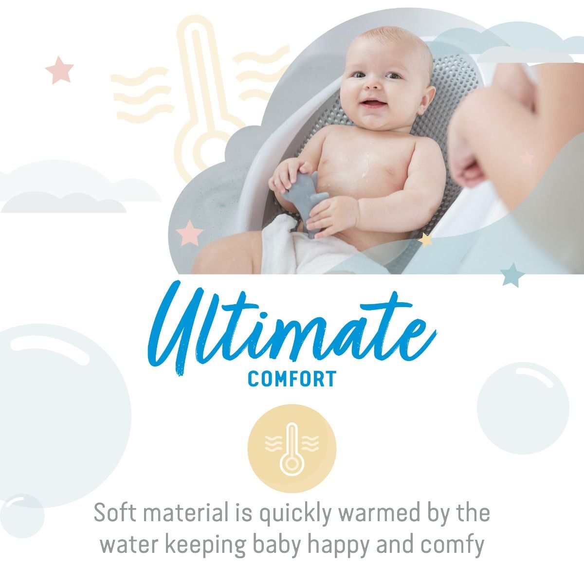 Angelcare Soft-Touch Bath Support Grey