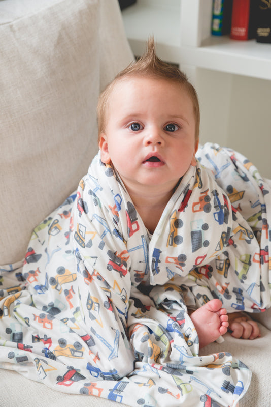 Copper Pearl Knitted Swaddle Blanket Diesel
