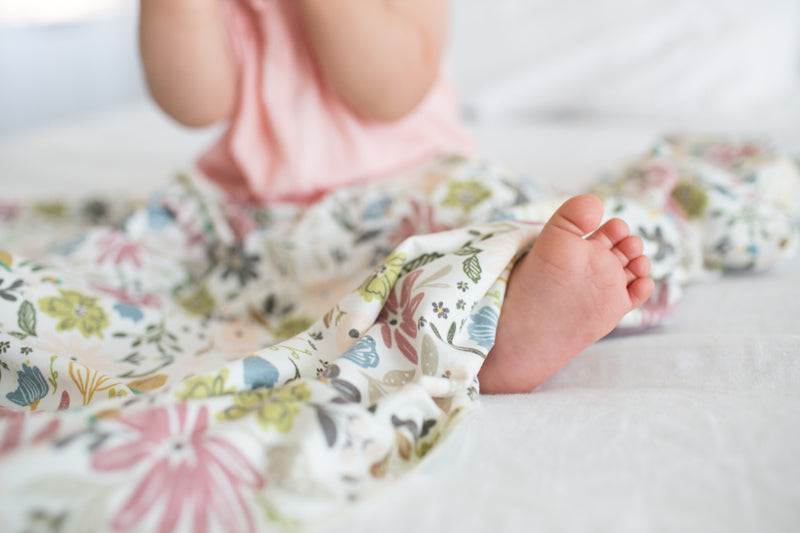 Copper Pearl Knitted Swaddle Blanket Olive