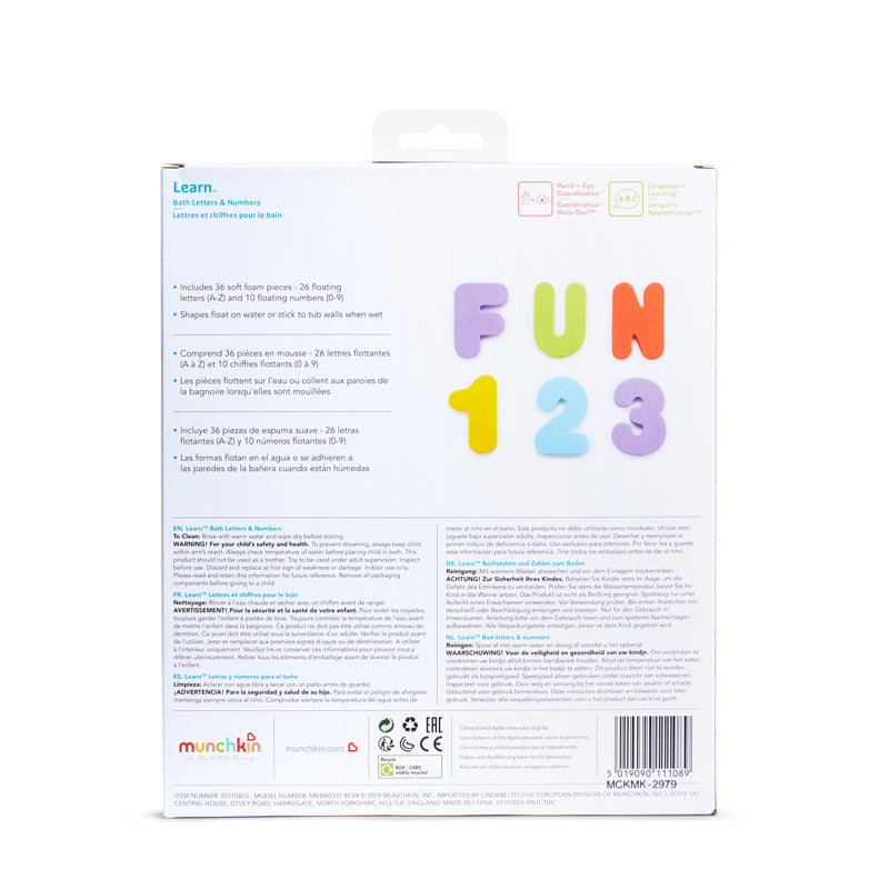 Munchkin Learn Bath Letters and Numbers