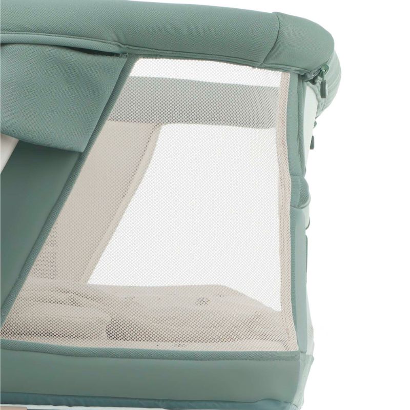Jane Baby Side Crib + 4 Piece Bedding Set & Safety Mattress, Botanic