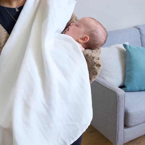 Clair-de-lune 2 Pack Star Muslin Swaddles – 115 x 115 cm