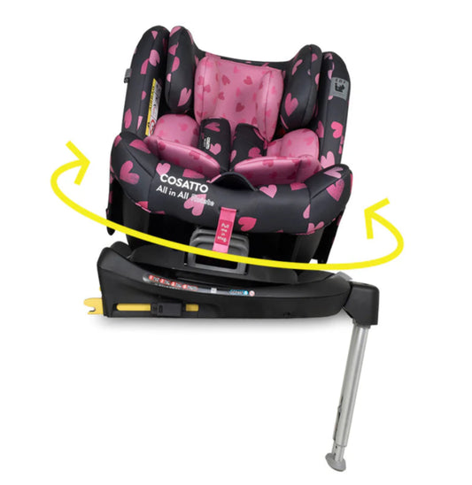 Cosatto All in All 360 Rotate Car Seat Charcoal Lighthearted