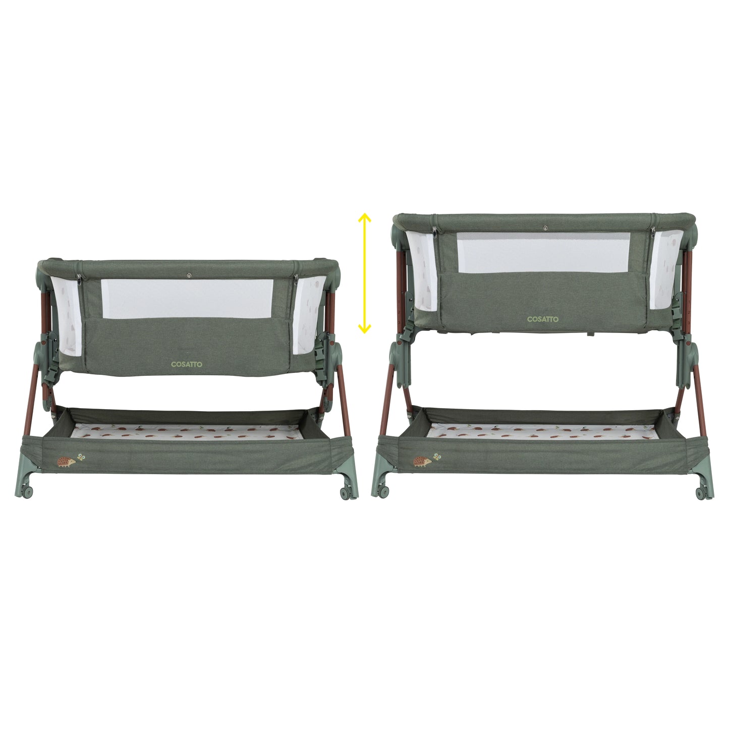 Cosatto Close to Me Folding Bedside Crib Hoglet