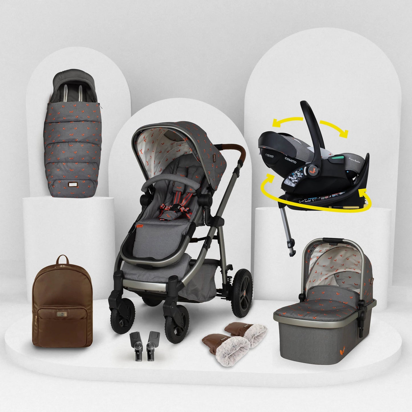 Cosatto Wow 3 Rotate & Recline Cozy Bundle Foxling