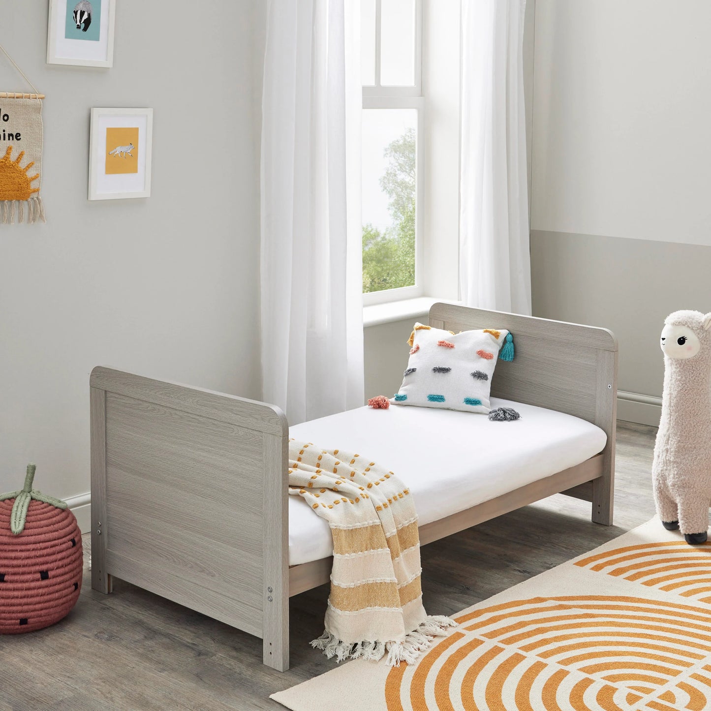 Babymore Caro Cot Bed – Grey Wash