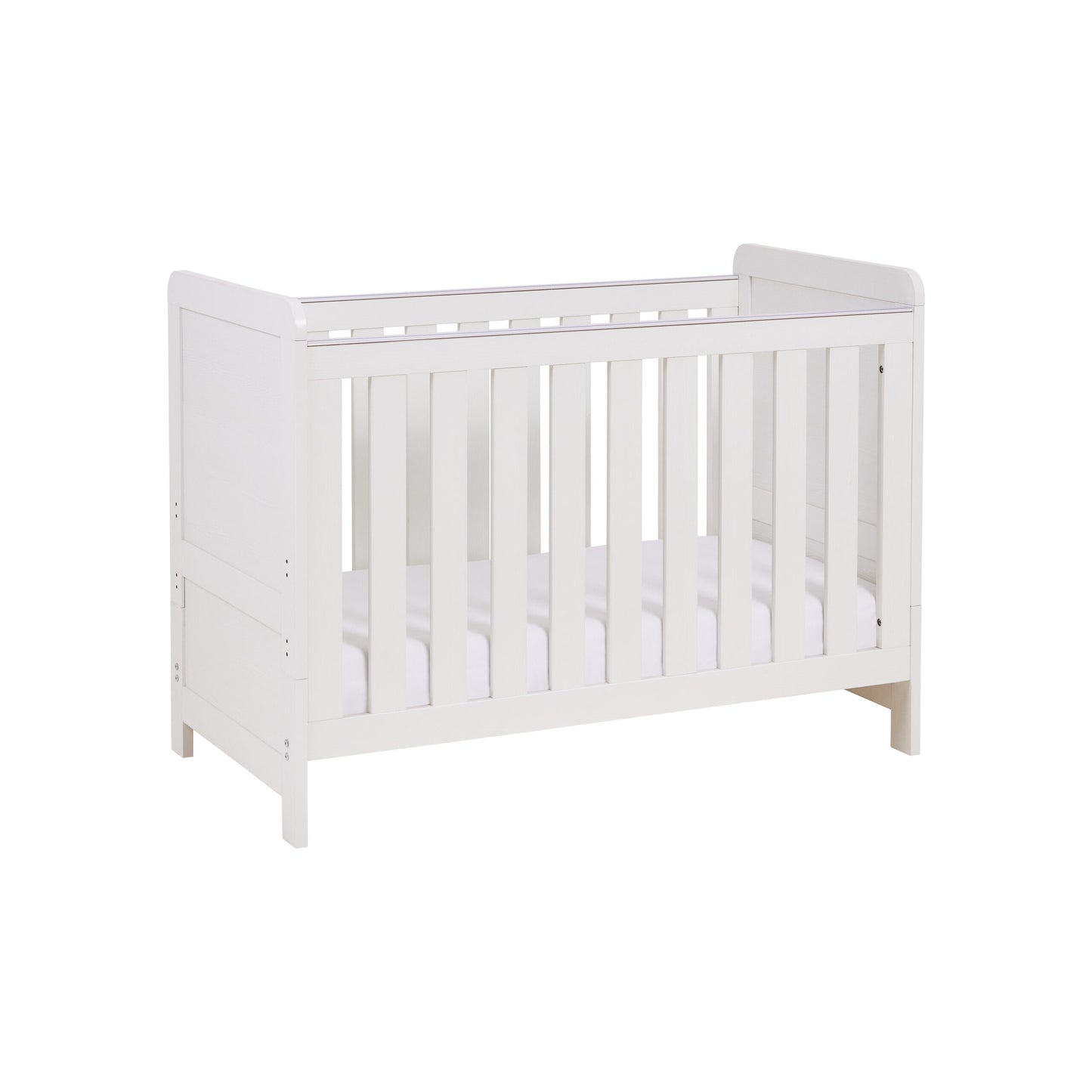 Babymore Caro Mini Cot Bed – White Wash