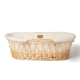 Clair-de-lune Organic Natural Wicker Moses Basket - White
