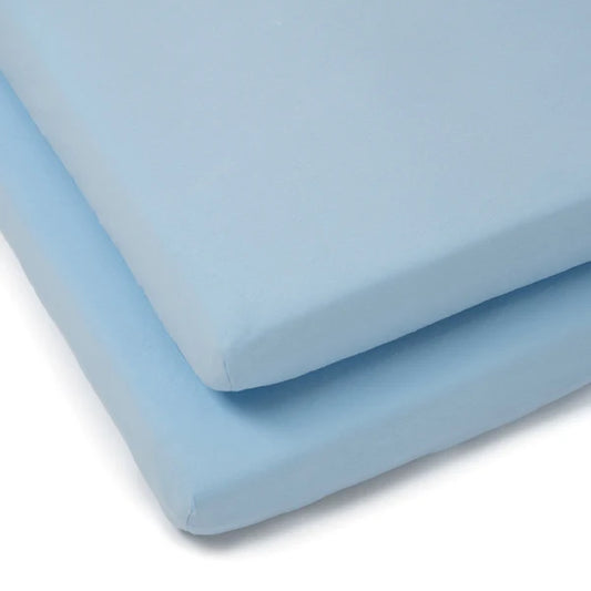 Clair-de-lune 2 Pack Fitted Cotton Cot Sheets - 120 x 60 cm