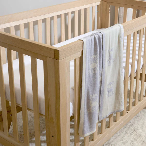 Clair-de-lune Reversible Zebra Knitted Blanket