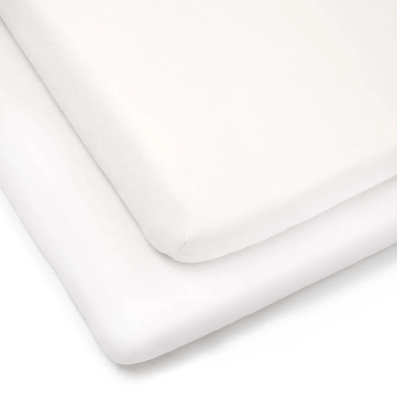 Clair-de-lune 2 Pack Fitted Cotton Cot Sheets - 120 x 60 cm 3 Colours