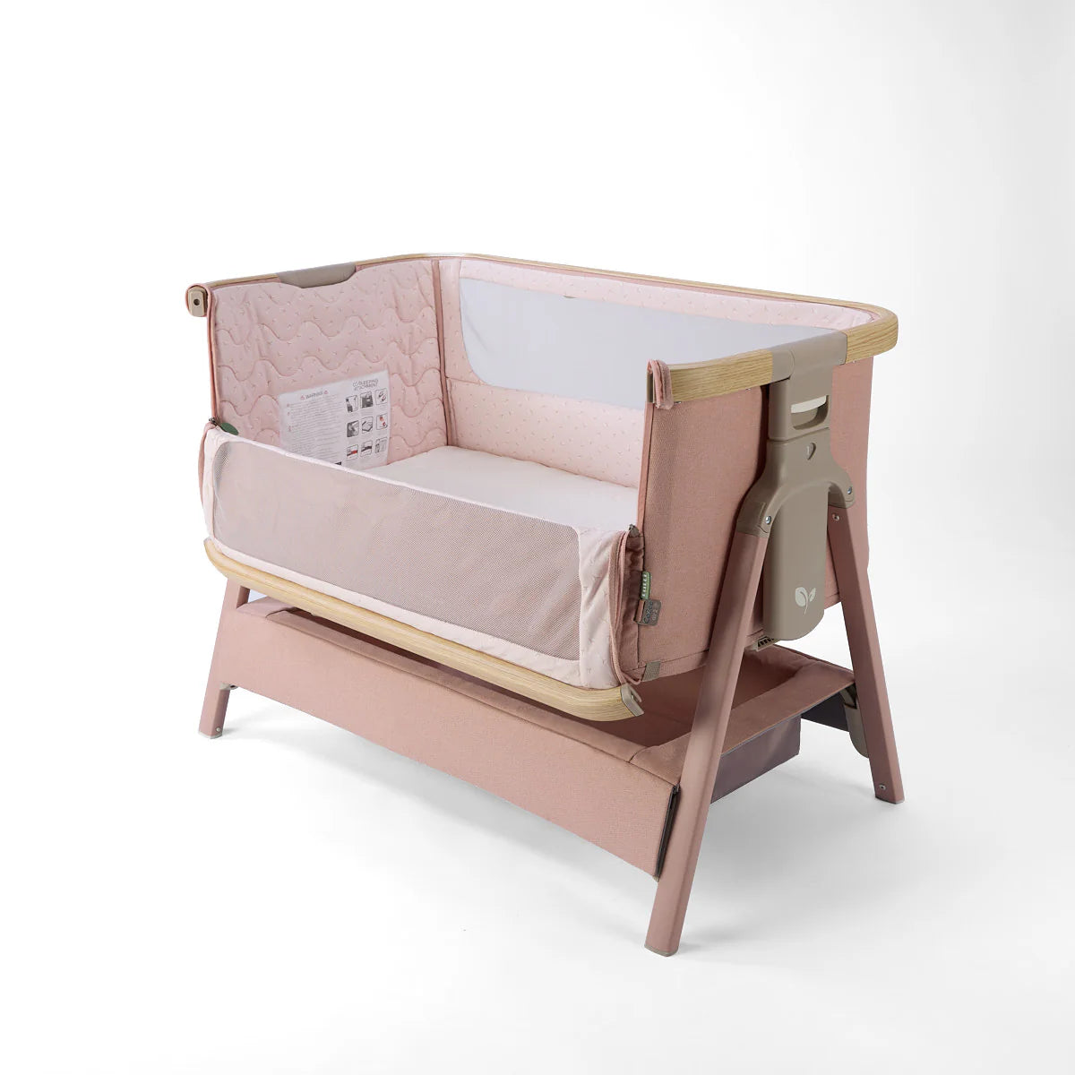 Tutti Bambini CoZee Air 2 Bedside Crib Drifted Oak and Blush