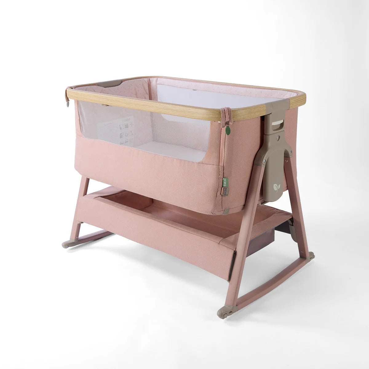 Tutti Bambini CoZee Air 2 Bedside Crib Drifted Oak and Blush