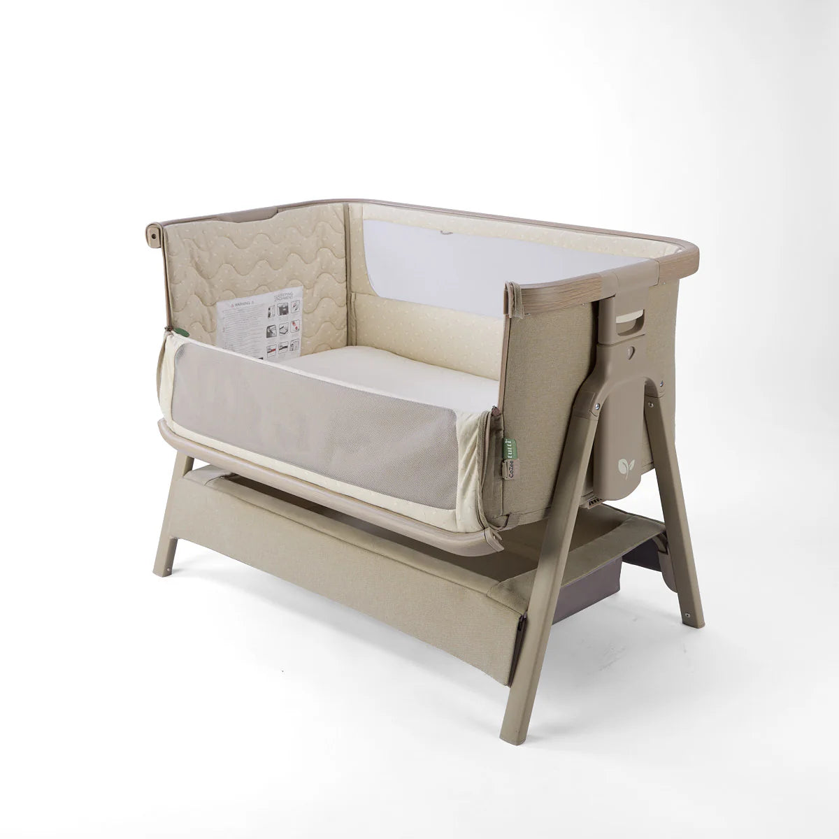 Tutti Bambini CoZee Air 2 Bedside Crib Soft Walnut & Cocoa