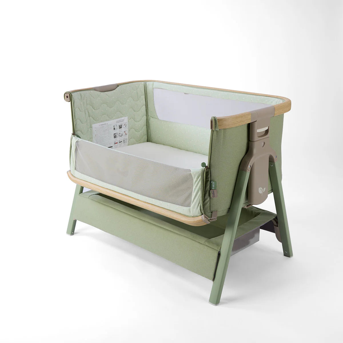 Tutti Bambini CoZee Air 2 Bedside Crib Drifted Oak and Eucalyptus