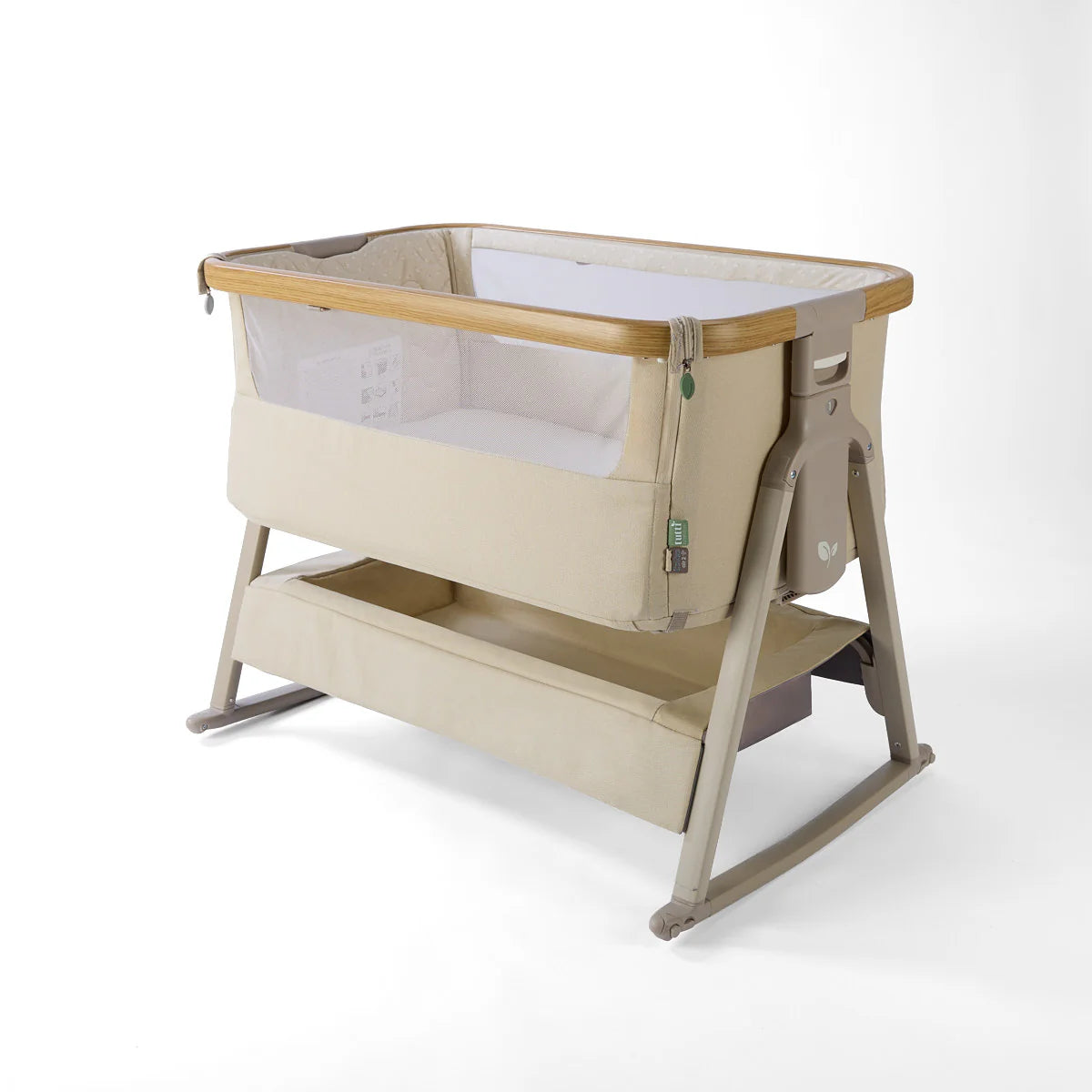 Tutti Bambini CoZee Air 2 Bedside Crib Toasted Oak and Sand
