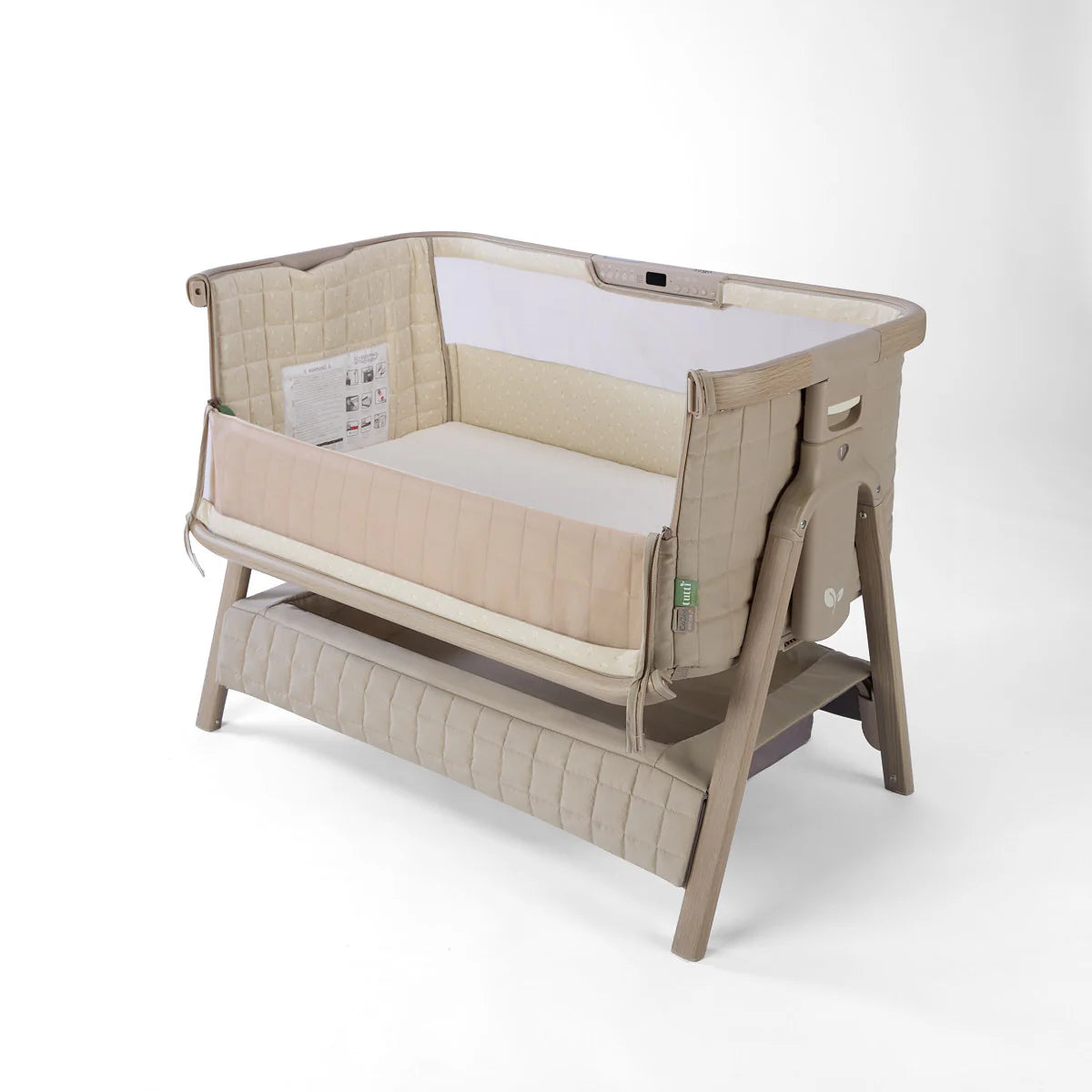 Tutti Bambini Cozee Sense Bedside Crib Soft Walnut / Cocoa