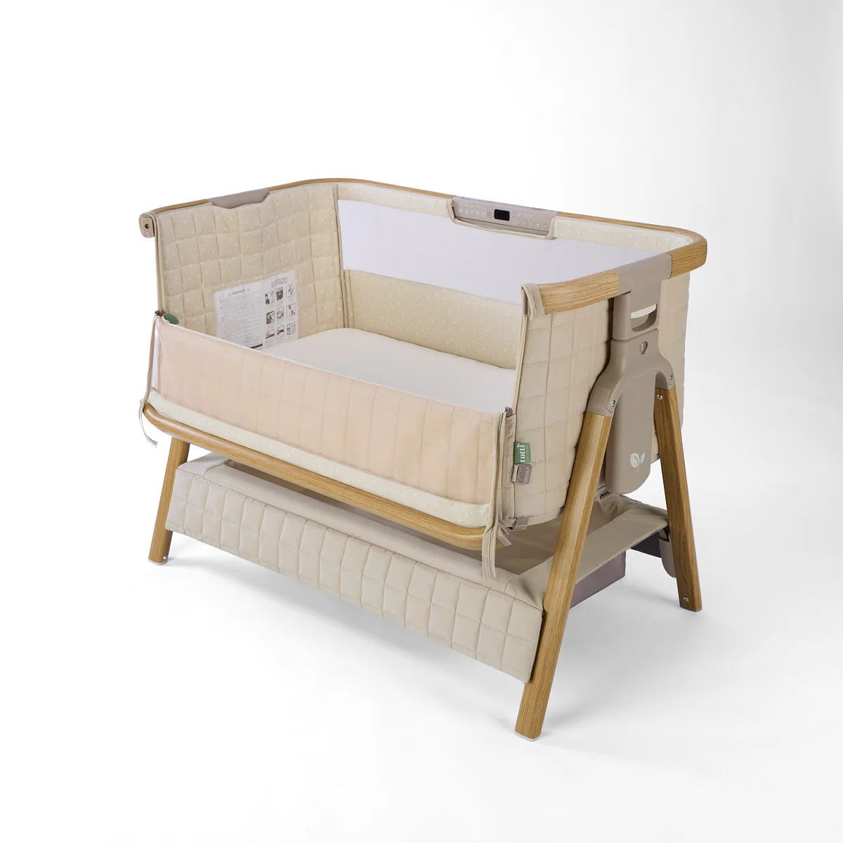 Tutti Bambini Cozee Sense Bedside Crib Toasted Oak / Sand