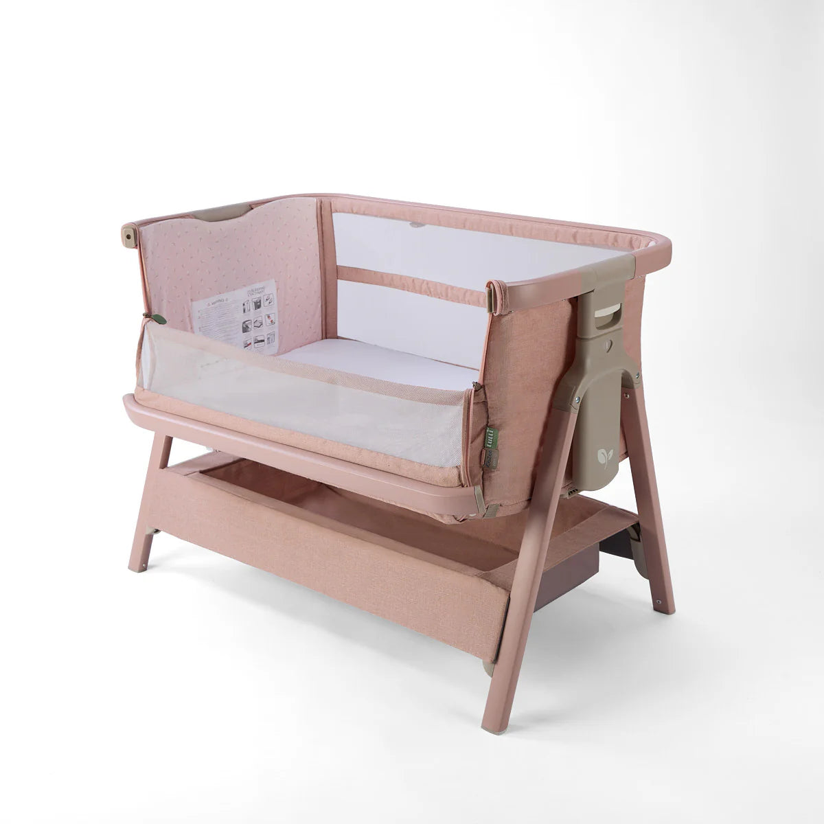 Tutti Bambini CoZee Zen Bedside Crib Blush