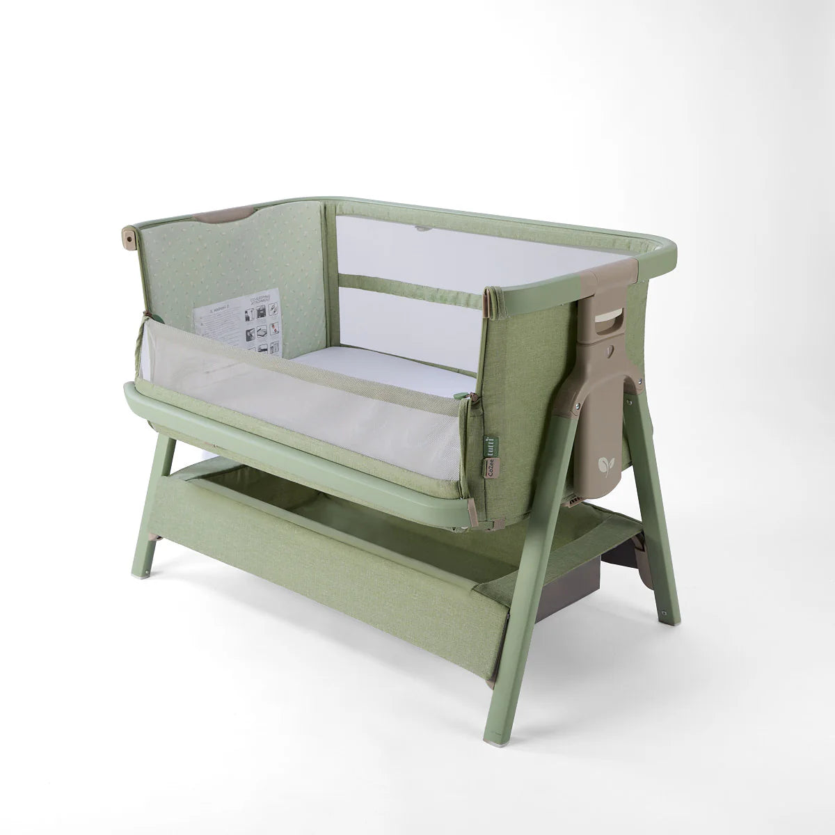Tutti Bambini CoZee Zen Bedside Crib Eucalyptus