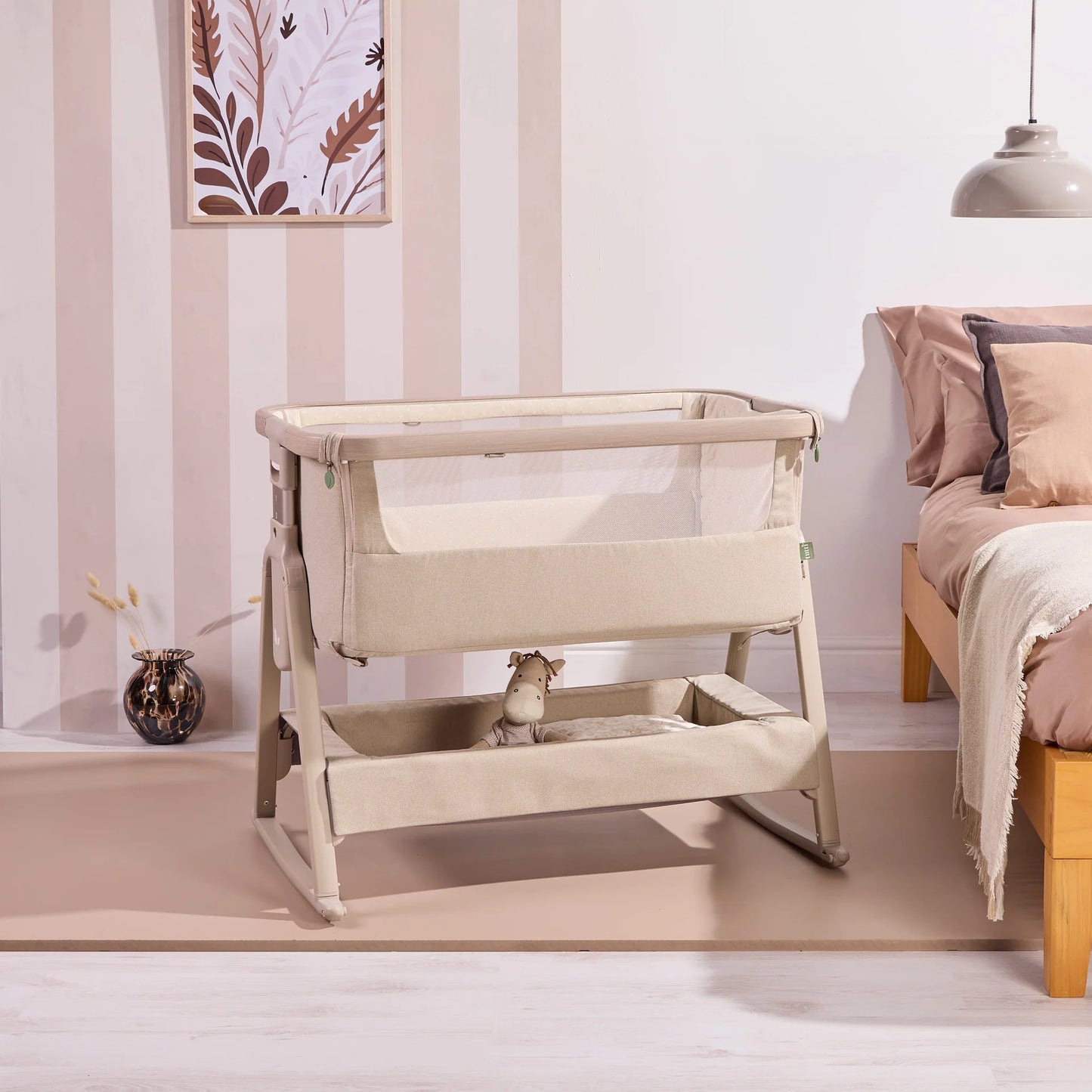 Tutti Bambini CoZee Air 2 Bedside Crib Soft Walnut & Cocoa