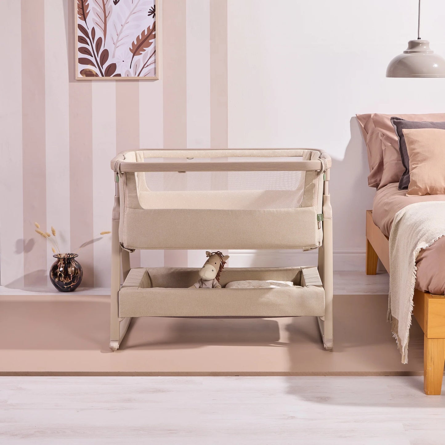 Tutti Bambini CoZee Air 2 Bedside Crib Soft Walnut & Cocoa