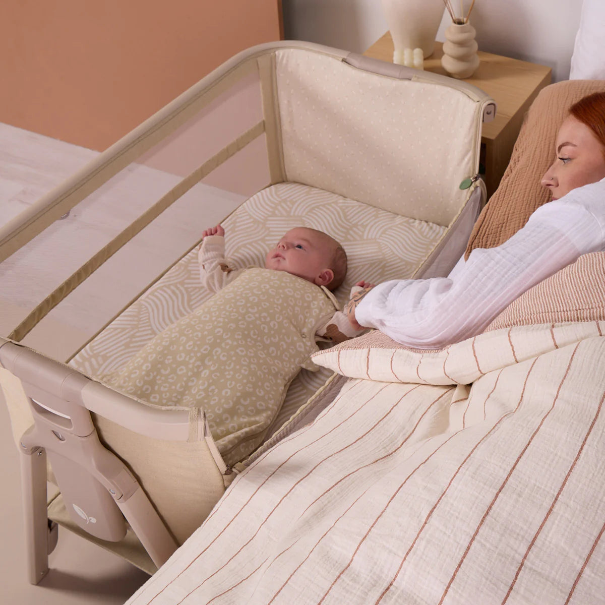 Tutti Bambini CoZee Zen Bedside Crib Sand