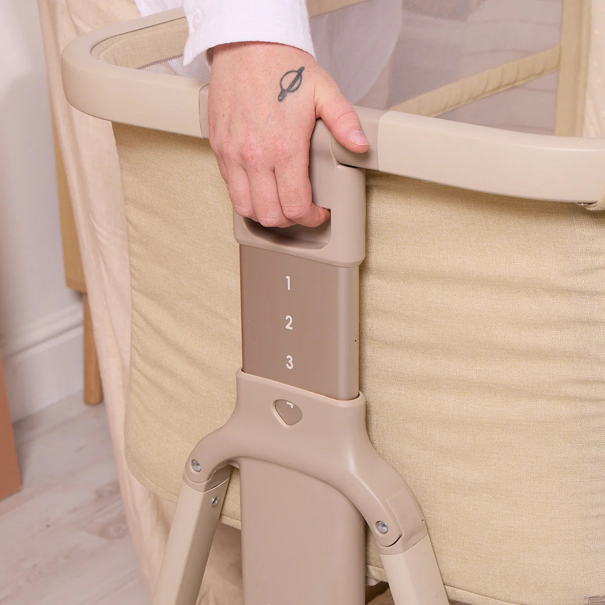 Tutti Bambini CoZee Zen Bedside Crib Sand