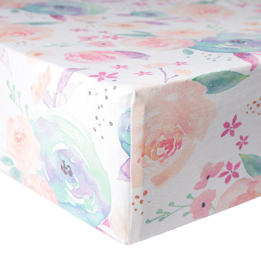 Copper Pearl Premium Elasticised Cot Sheet Bloom