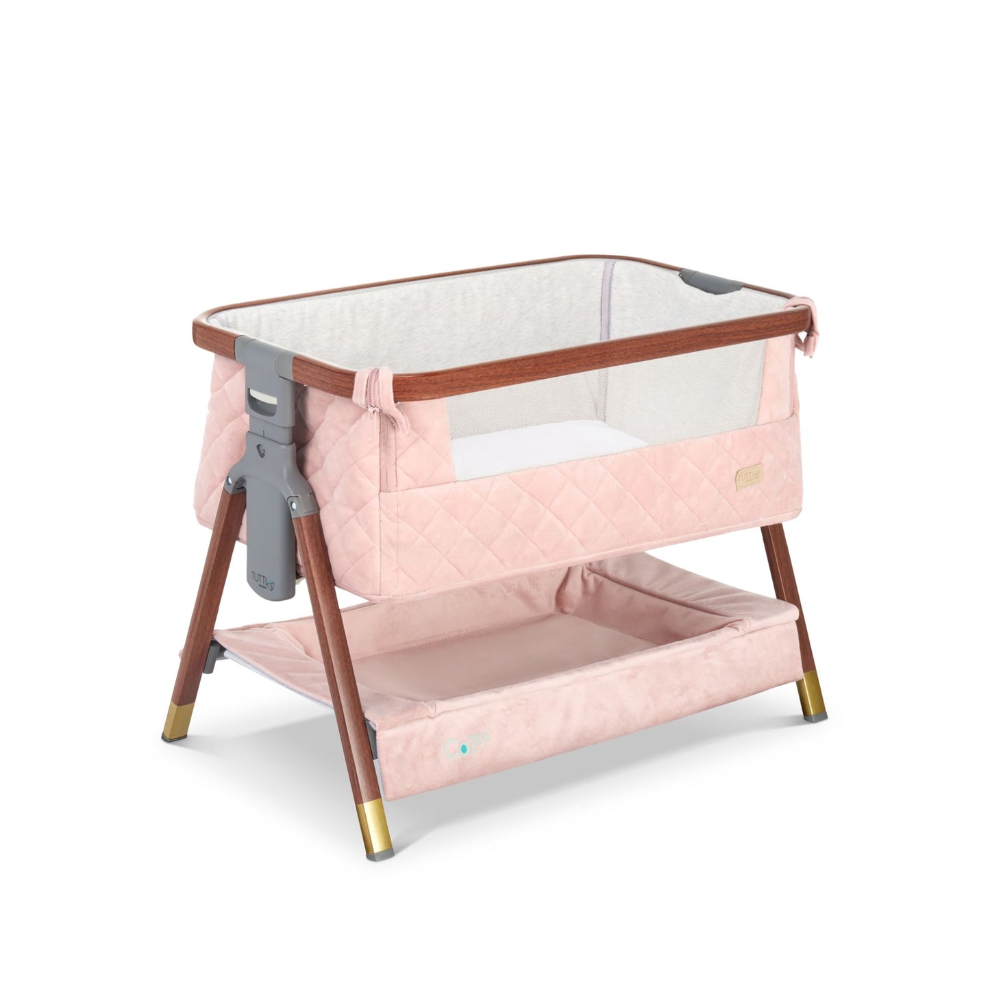 Tutti Bambini CoZee Luxe Mini Me Crib - Walnut & Blush
