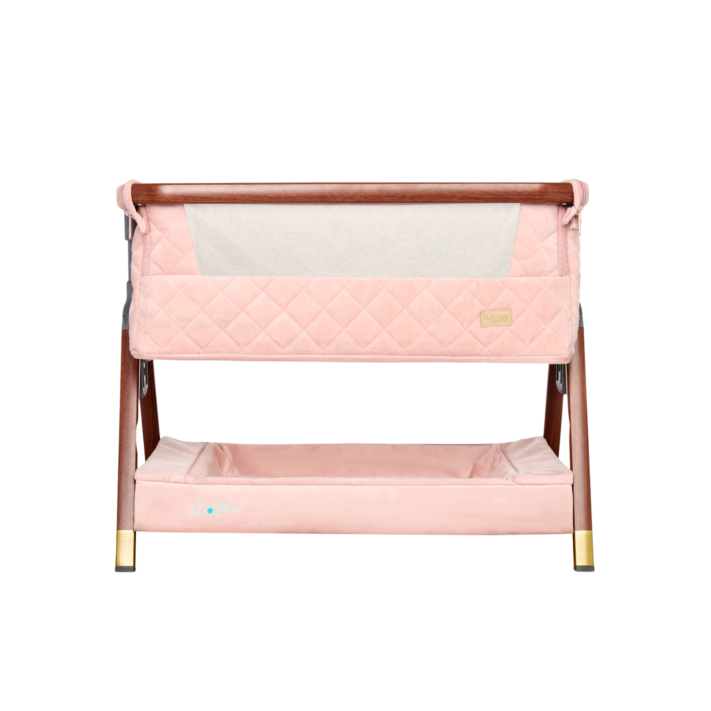 Tutti Bambini CoZee Luxe Mini Me Crib - Walnut & Blush