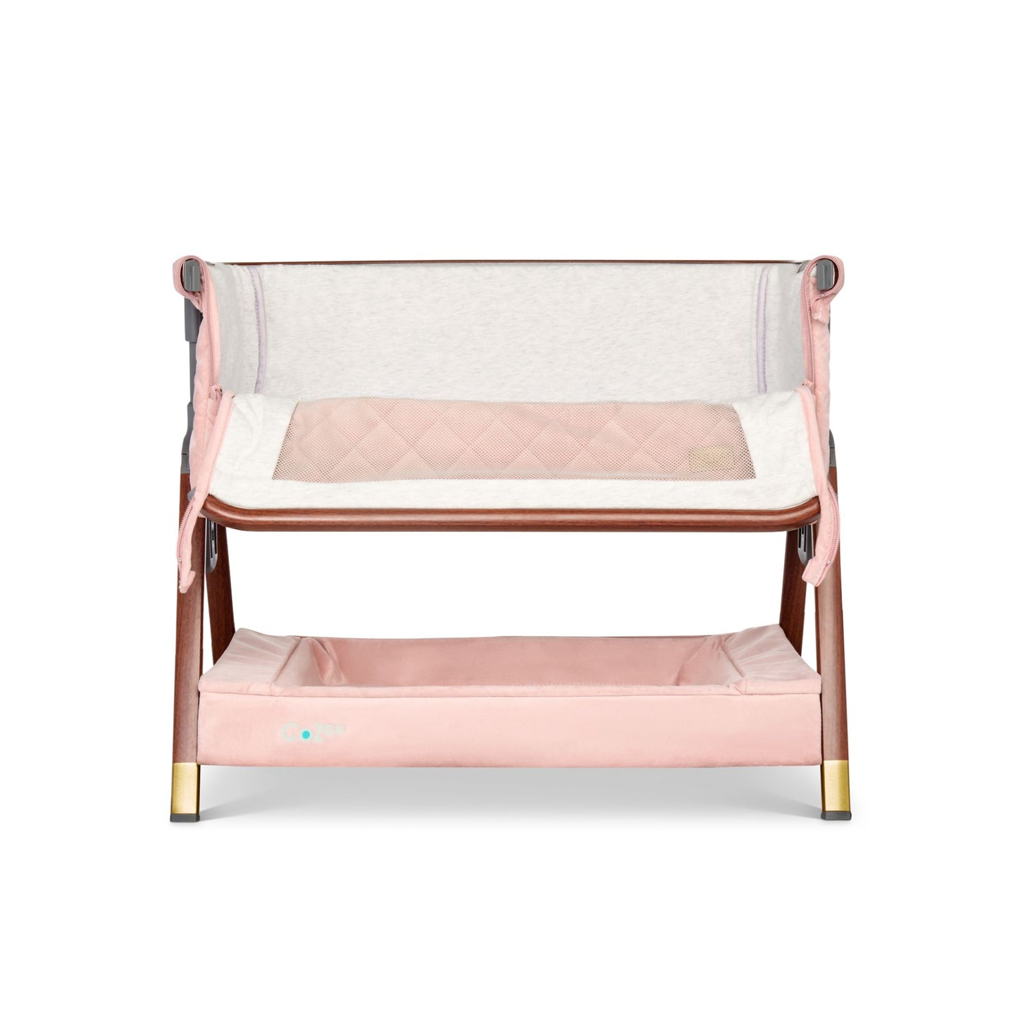 Tutti Bambini CoZee Luxe Mini Me Crib - Walnut & Blush