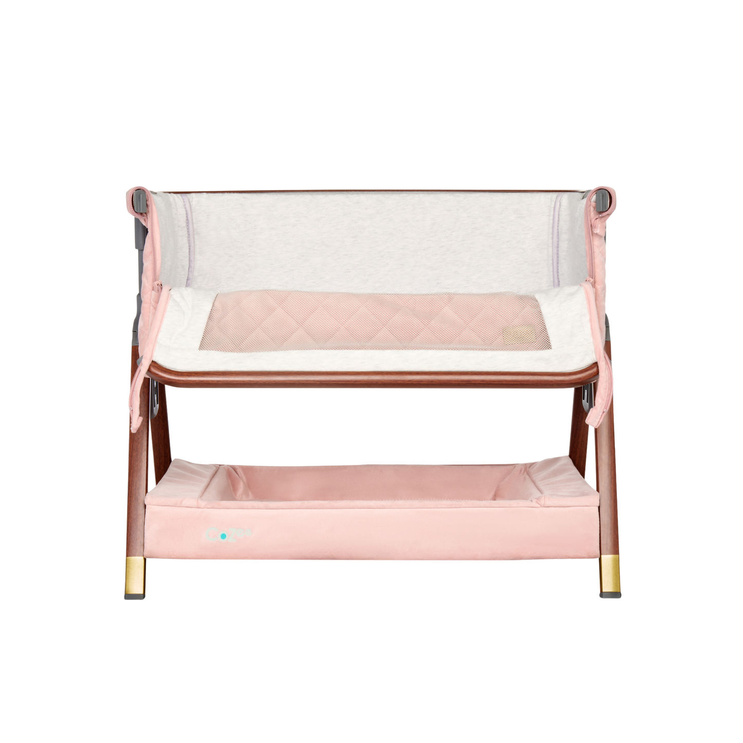 Tutti Bambini CoZee Luxe Mini Me Crib - Walnut & Blush