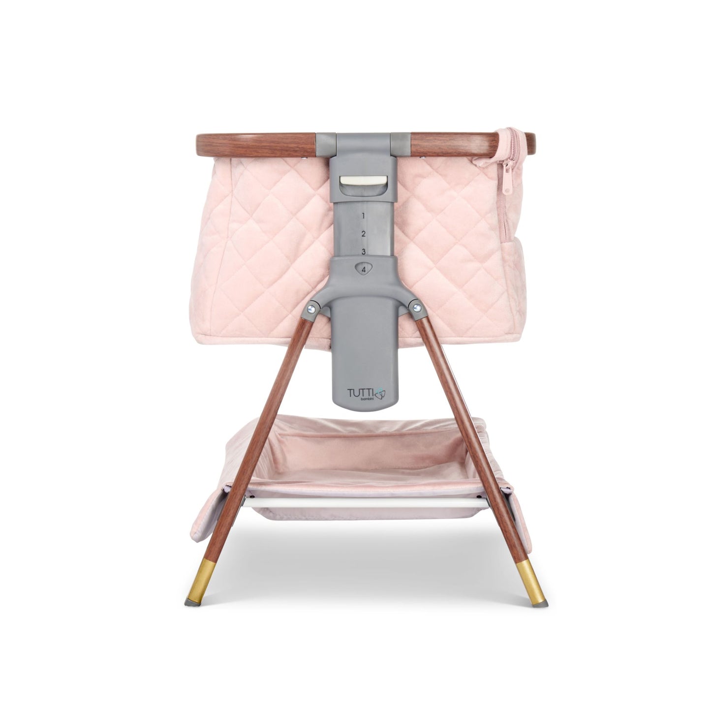 Tutti Bambini CoZee Luxe Mini Me Crib - Walnut & Blush