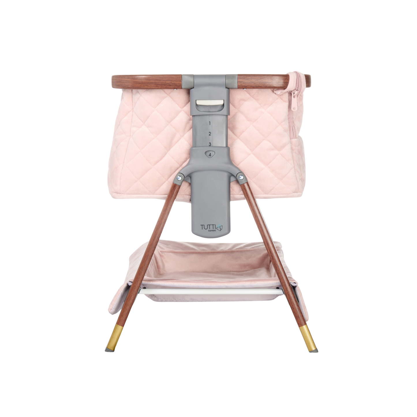 Tutti Bambini CoZee Luxe Mini Me Crib - Walnut & Blush