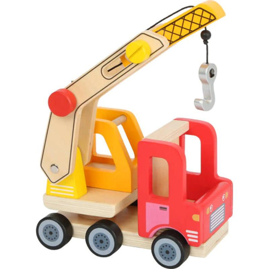 Small Foot Wooden Crane Pick Up Truck
