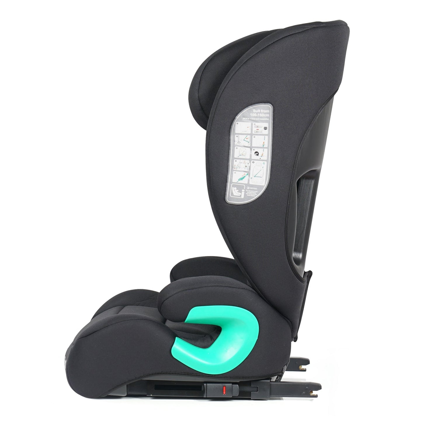 For Your Little One Stepup I-Size Isofix 2/3 Car Seat Booster Seat - Midnight Black (4-12 Years)