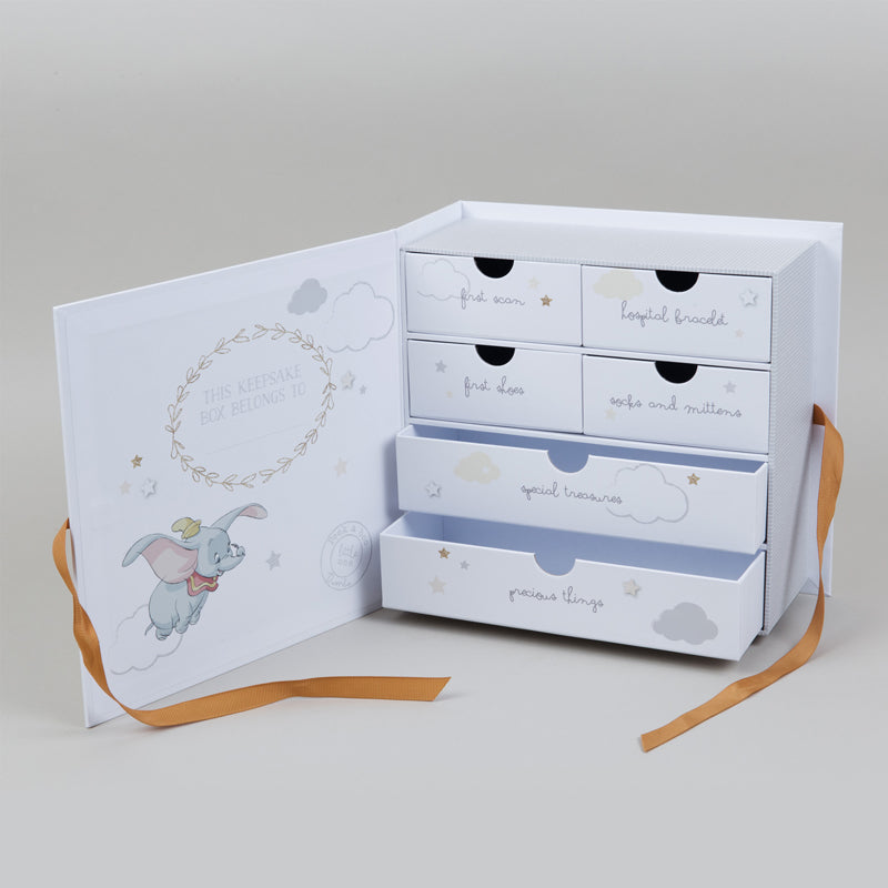 Disney Magical Beginnings Paperwrap Keepsake Box With 6 Drawers Dumbo