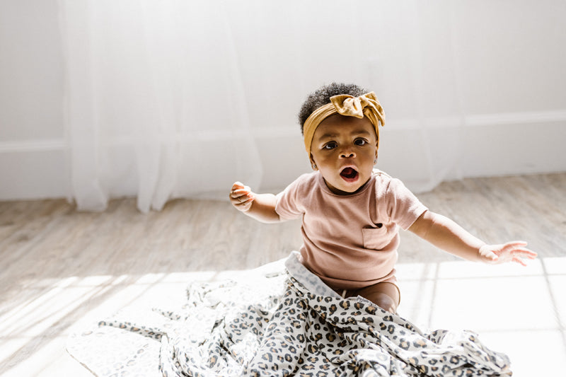 Copper Pearl Knitted Swaddle Blanket Zara