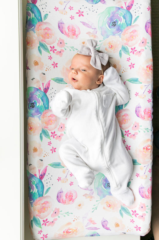 Copper Pearl Nappy Changing Pad COVER Bloom