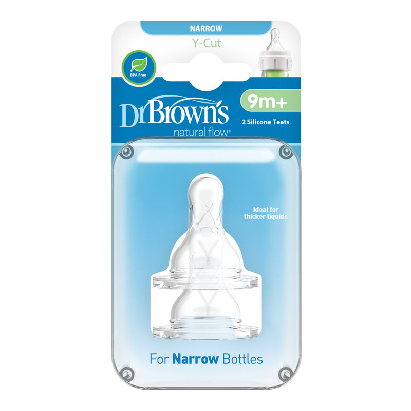 Dr Brown's Natural Flow® Options+™ Narrow Teat Y-Cut 2Pk
