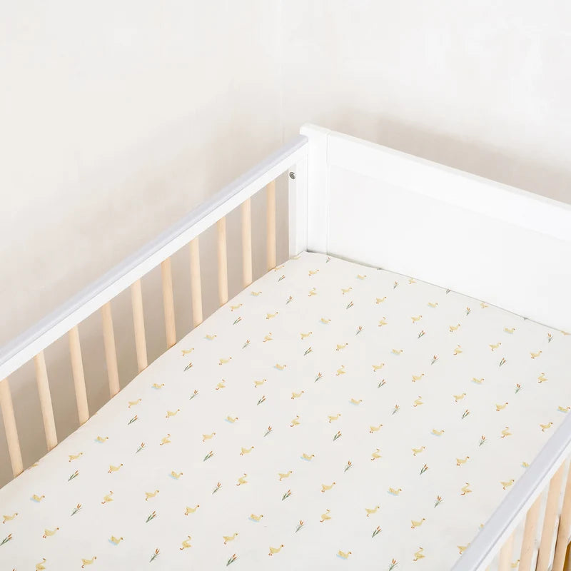 Clair-de-lune 2 Pack Fitted Little Duckling Cot Bed Sheets - 140 x 70 cm