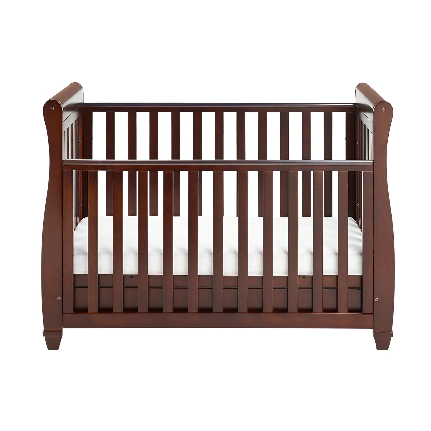 Babymore Eva Sleigh Drop Side Cot Bed – Brown