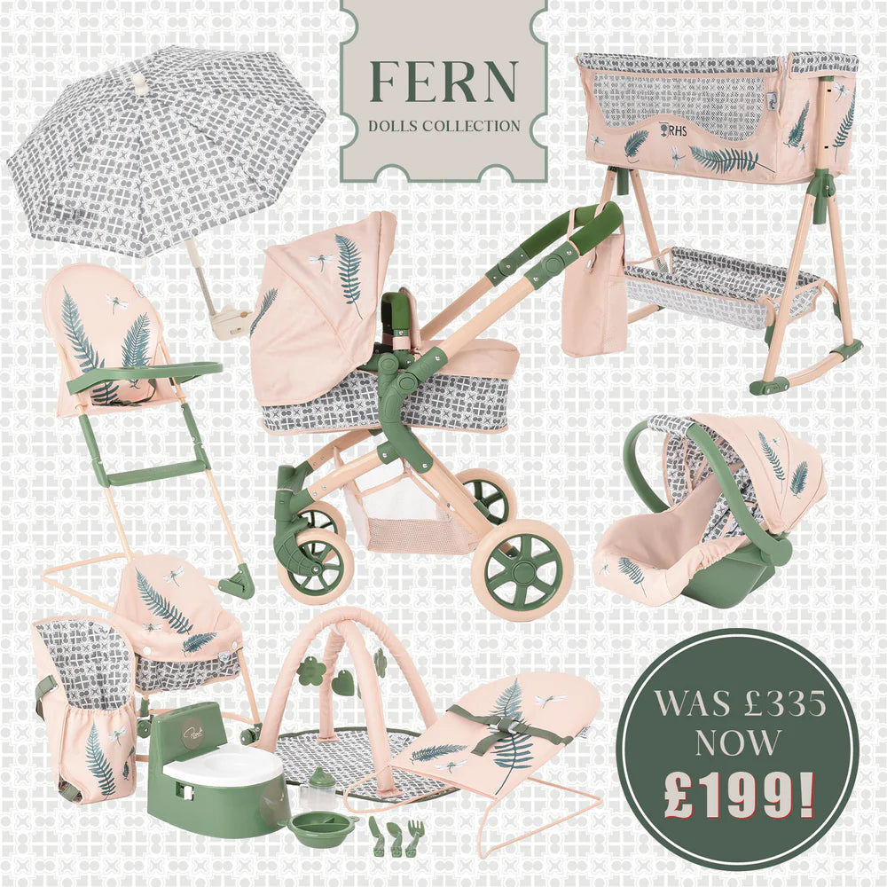Roma RHS Single Dolls Pram Bundle - Fern