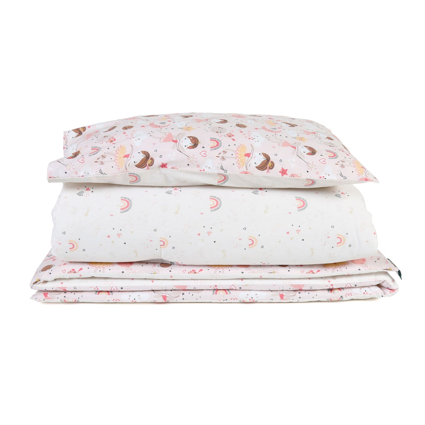 Fairy Organic Cotton Toddler 3 Piece All-in-One 4.0 Tog Quilt Bedding Set with Bumper