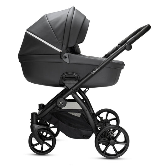 Noordi Fjordi V2 Leather 2in1 Pushchair with ThermoCot™ Carrycot, Shadow Grey