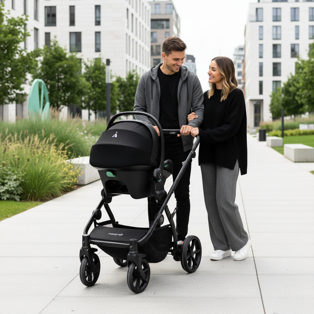 Noordi Sole V3 3in1 with Joie i-Snug2 Car Seat, Woodland Green