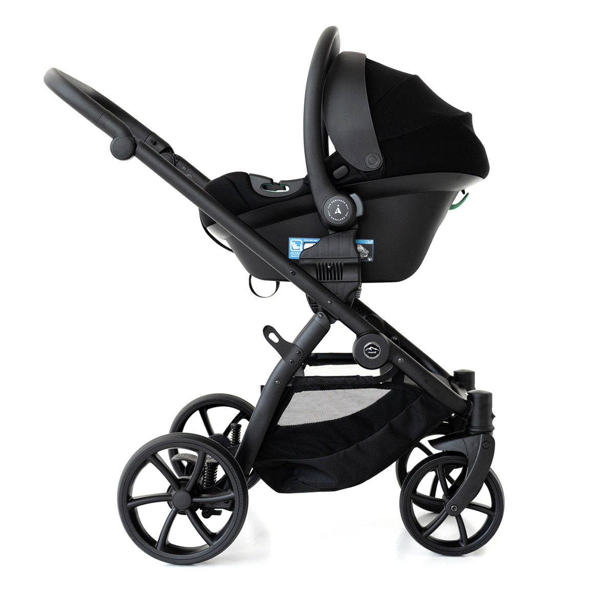 Noordi Fjordi V2 2in1 Pushchair with ThermoCot™ Carrycot, Voyager Black