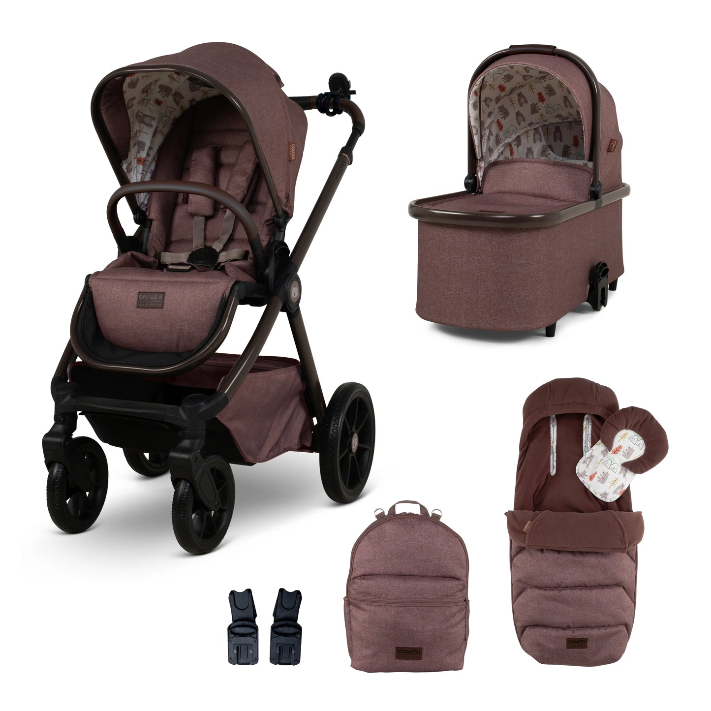 Cosatto Giggle 4 Special Edition Pram and Accessory Bundle Bear Hug
