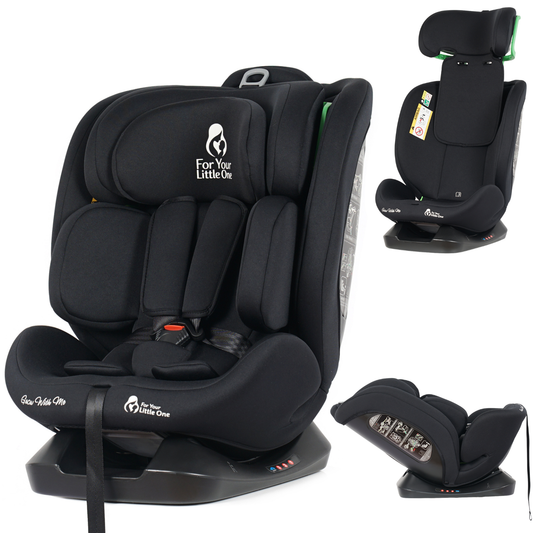 For Your Little One GrowWithMe 0/1/2/3 i-Size Car Seat - Midnight Black (Birth-12 Years)